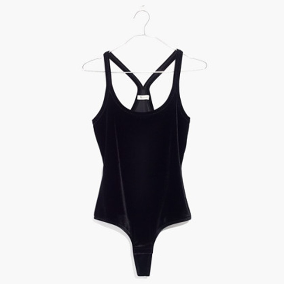 Madewell Tops - Madewell Velvet Racerback Bodysuit